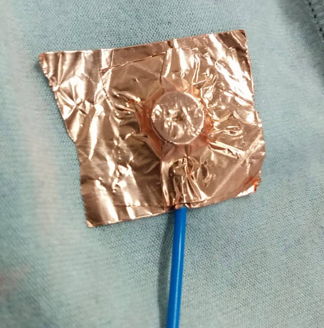 Copper tape electrodes